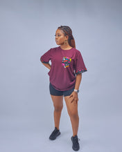 Load image into Gallery viewer, Sbav Tribal T-shirt Burgundy
