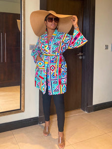 African print Tapi kimono