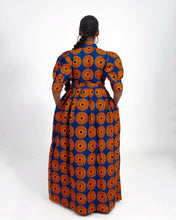 Load image into Gallery viewer, African print Balo maxi shirt dress
