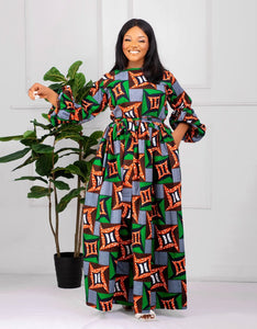 African print Sambi maxi dress