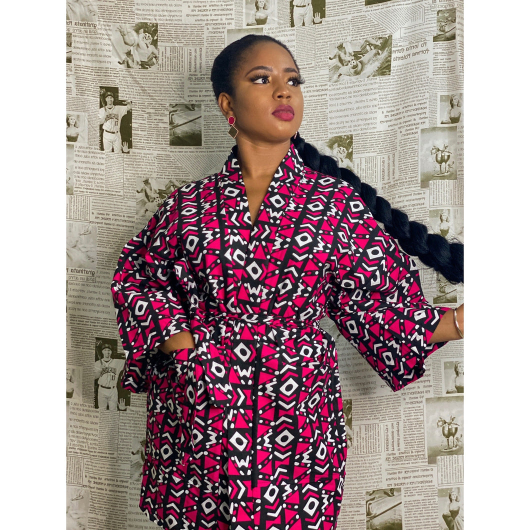 African print Fanu kimono