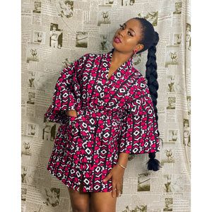 African print Fanu kimono