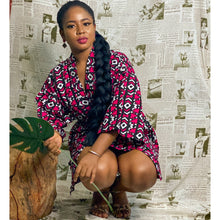 Load image into Gallery viewer, African print Fanu kimono
