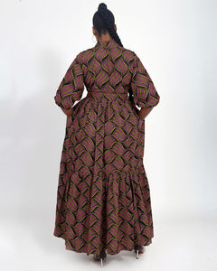 African print Runa maxi dress