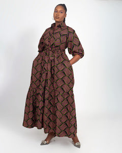 African print Runa maxi dress