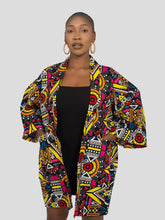 Load image into Gallery viewer, African print Yass-yellow kimono jacket
