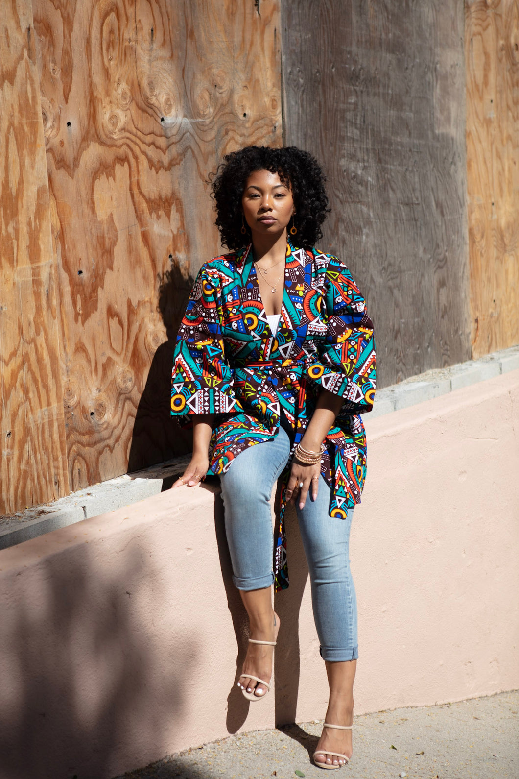 African print Funke kimono jacket