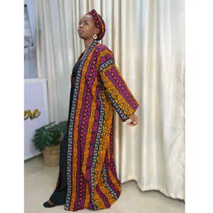 Madrid kimono jacket with head wrap