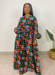 African print Sambi maxi dress