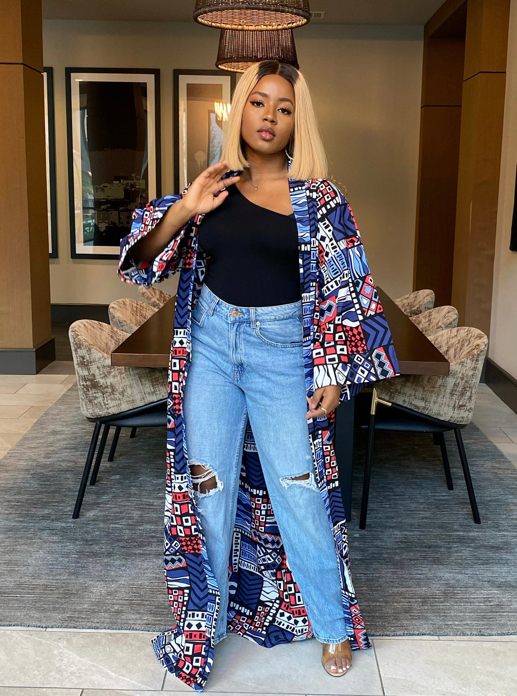 Kimono on sale style jacket