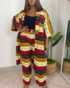 Jomi tribal kimono and pants set