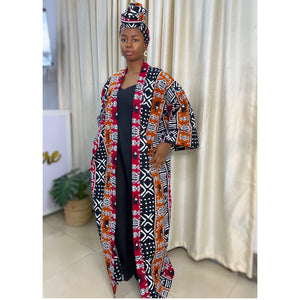 Vienna kimono jacket with head wrap